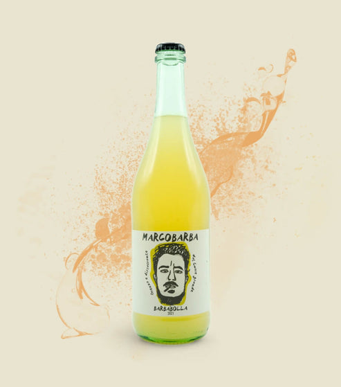 Marcobarba, Barbabolla, Weisswein, Bubbles, Pet-nat Frizzante Naturwein Bio ohne Schwefel keine Sulfite aus Italien, Perlwein, Schaumwein